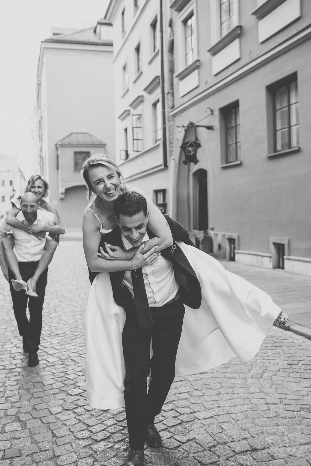 Wesele w Warszawie – sesja w dniu ślubu